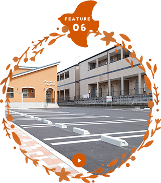 広々駐車場、30台完備しております。